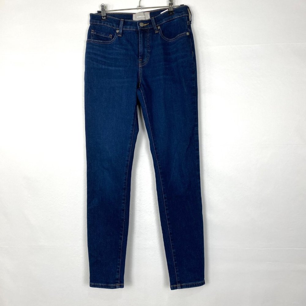 NEW Everlane The Authentic Stretch Mid Rise Skinny Jean Dark Blue Wash 27 - Picture 4 of 9